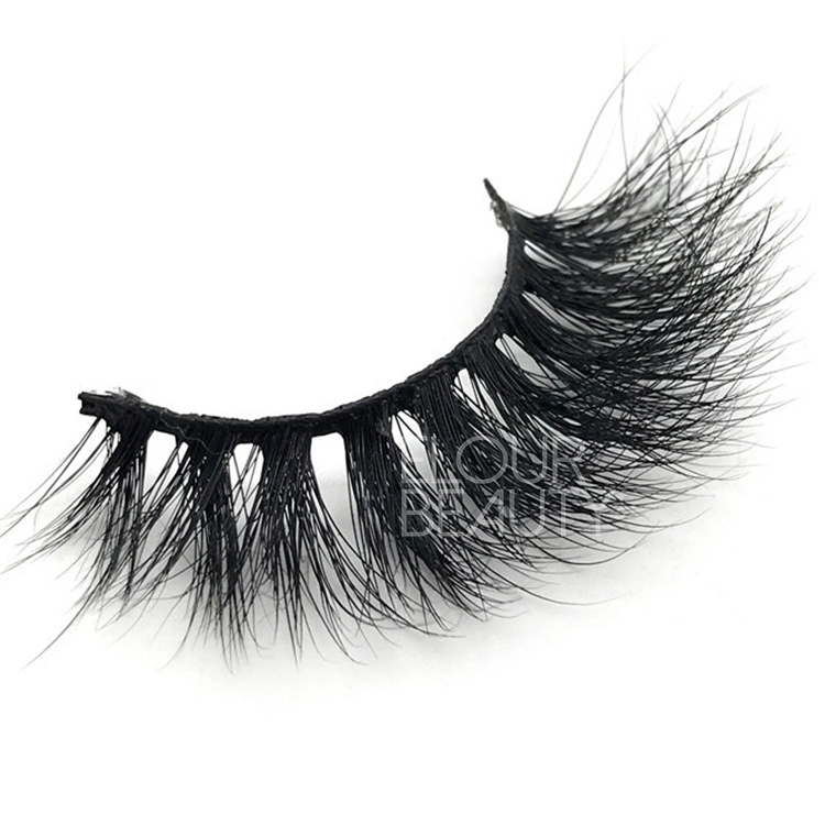 Wholesale siberian mink 3D strip eyelashes vendor custom packaging China EL52